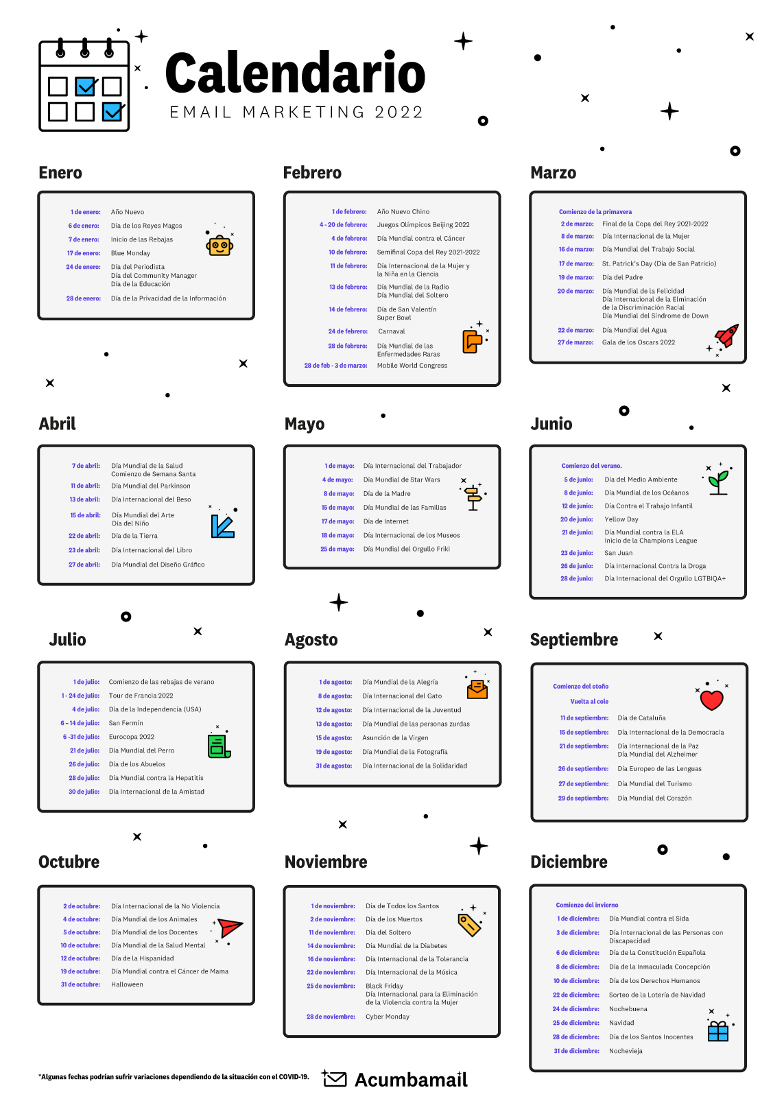 calendario de marketing fechas para 2022