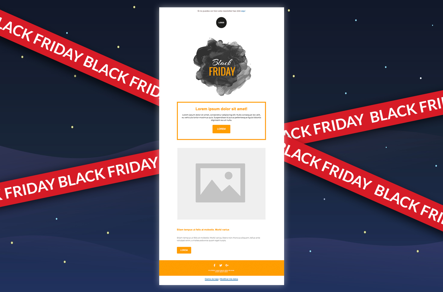 plantillas email marketing para black friday