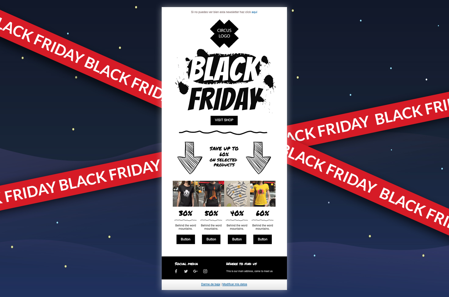 plantilla gratis para email black friday