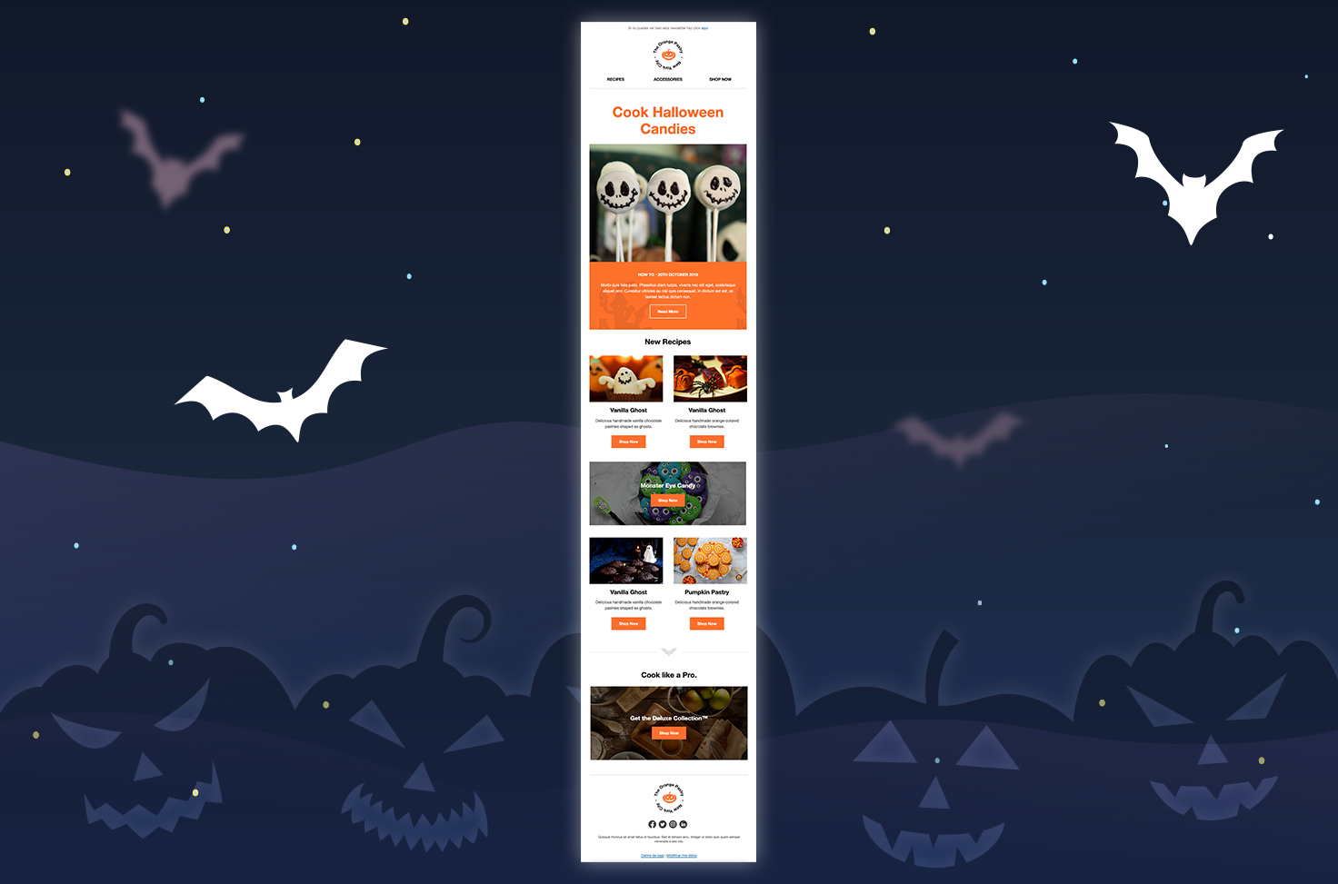 plantilla gratuita de email para halloween