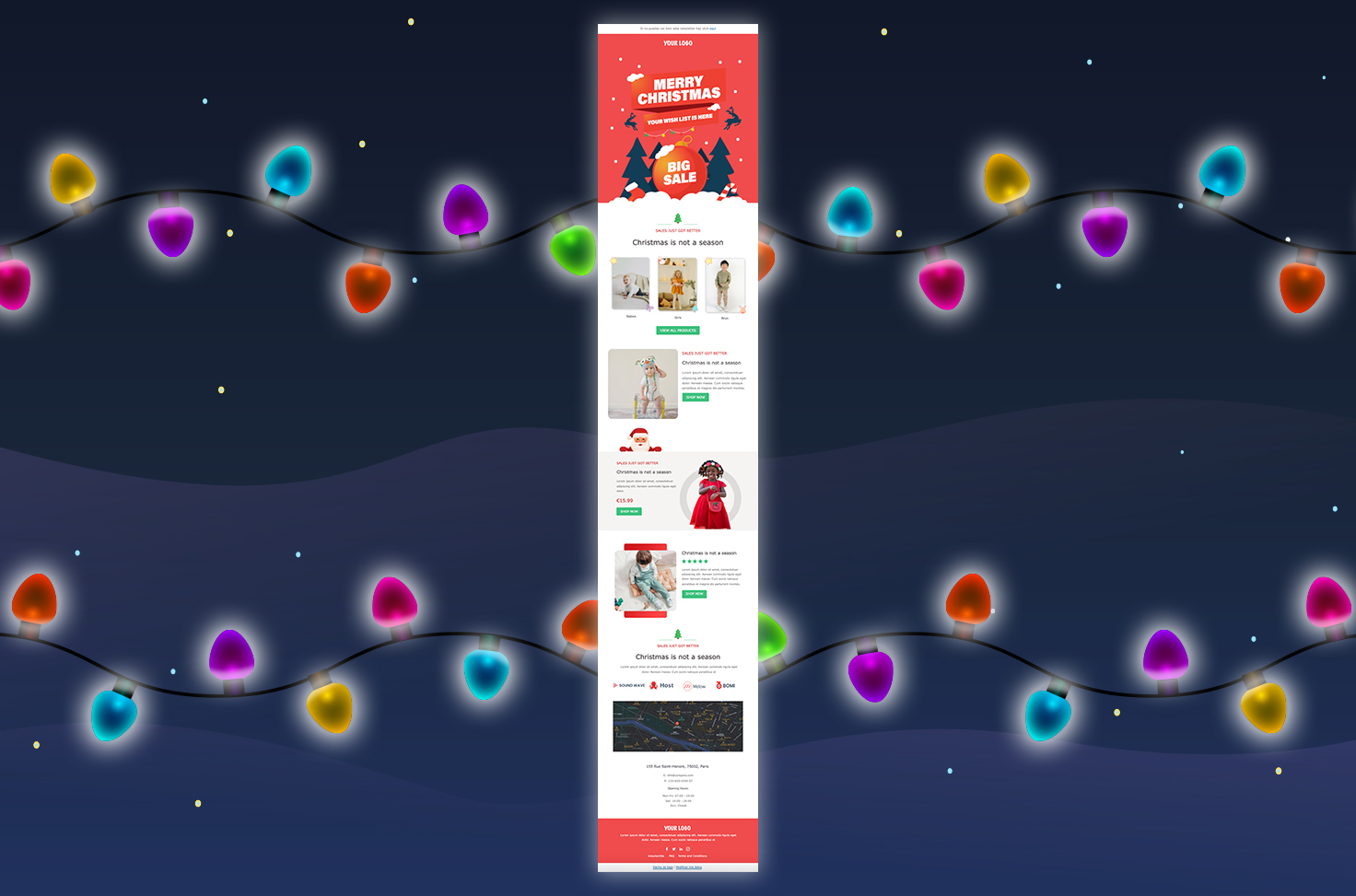  Christmas email template