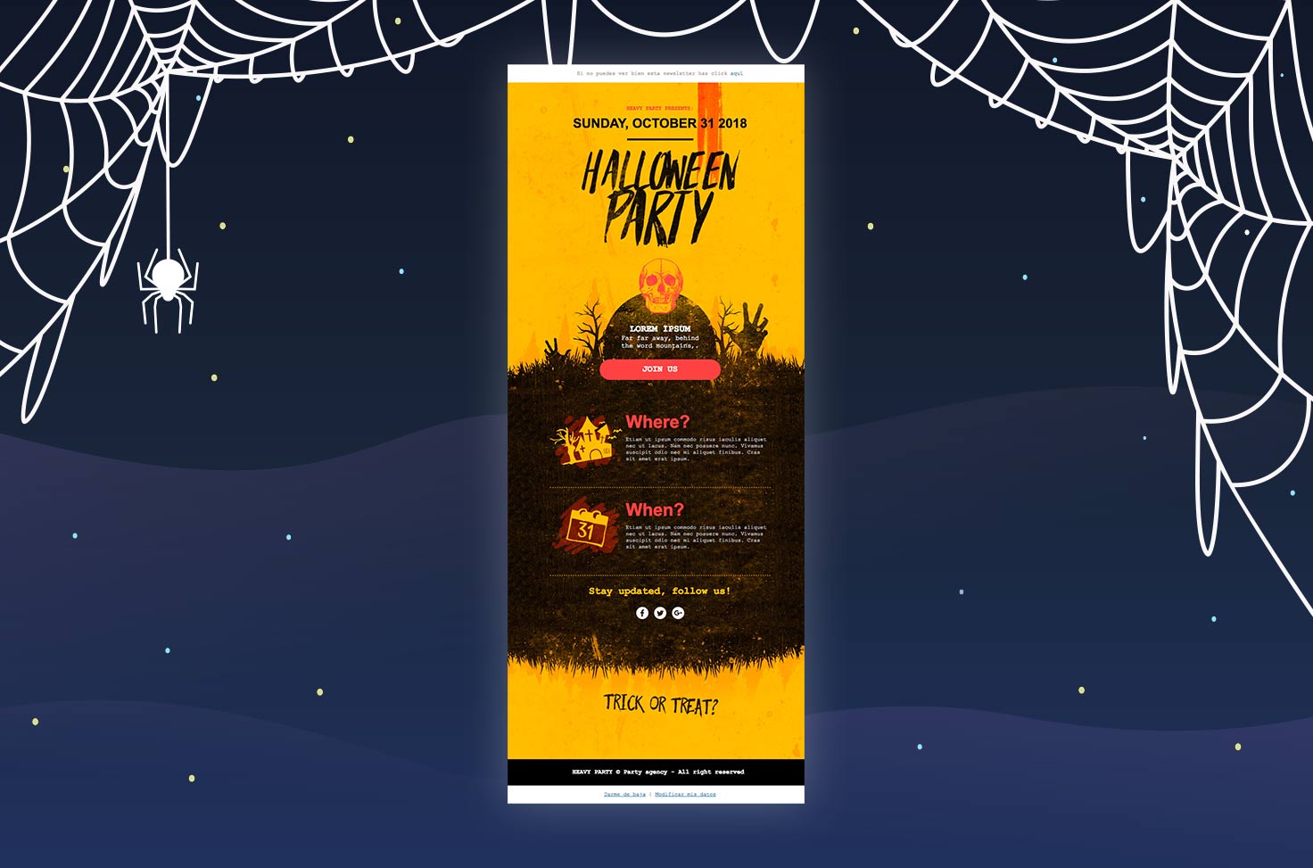 Plantilla email marketing halloween