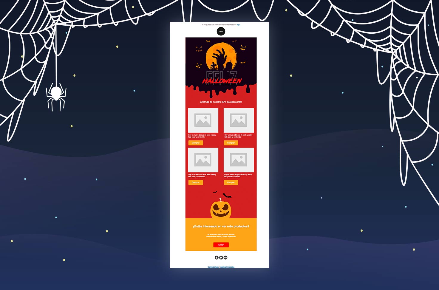 Otra plantilla de email para Halloween