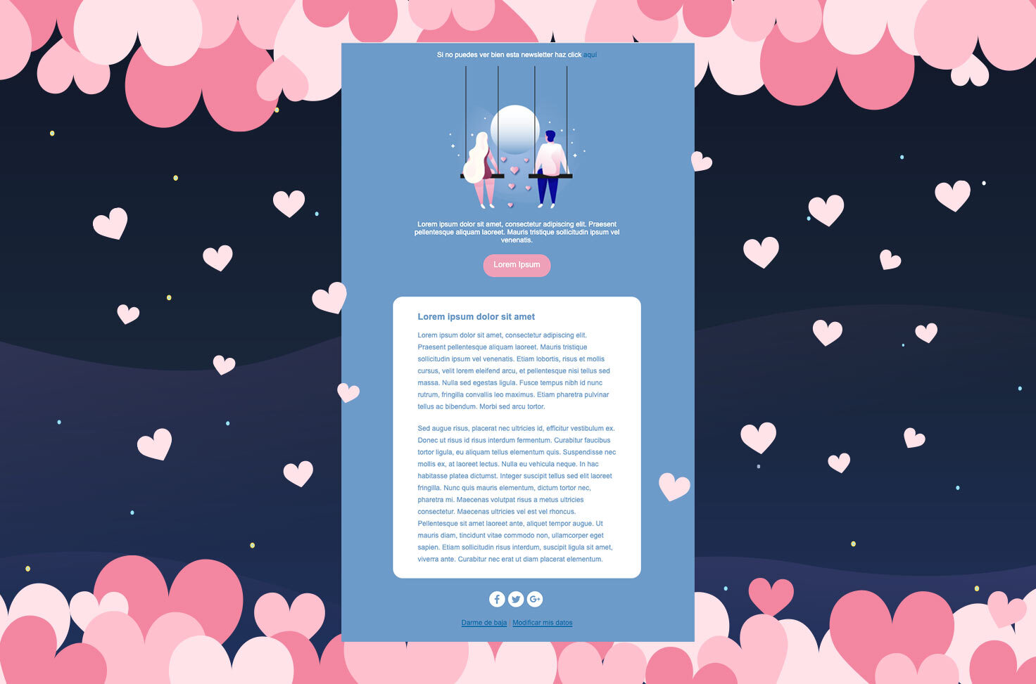 plantilla gratuita email san valentin