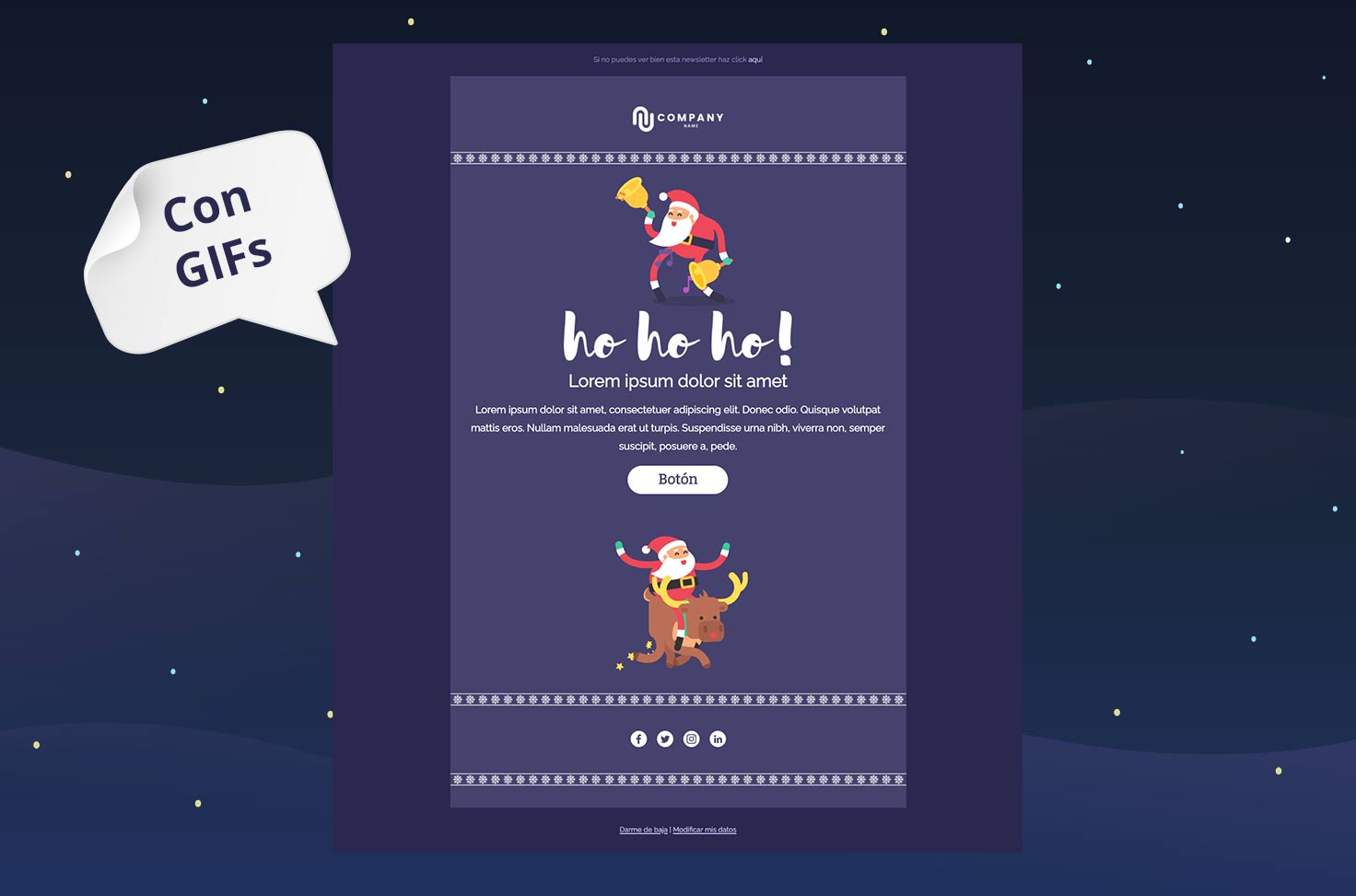 plantilla para email marketing en navidad