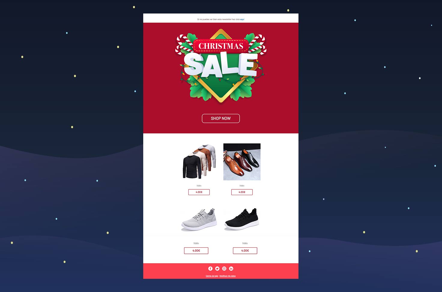 plantilla email navidad ofertas