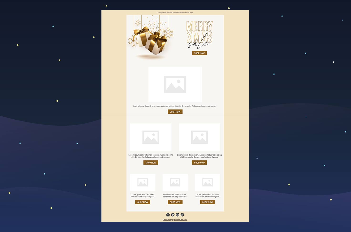 plantilla email marketing para navidad