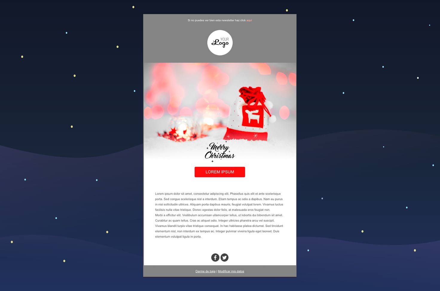 Christmas newsletter template 2020