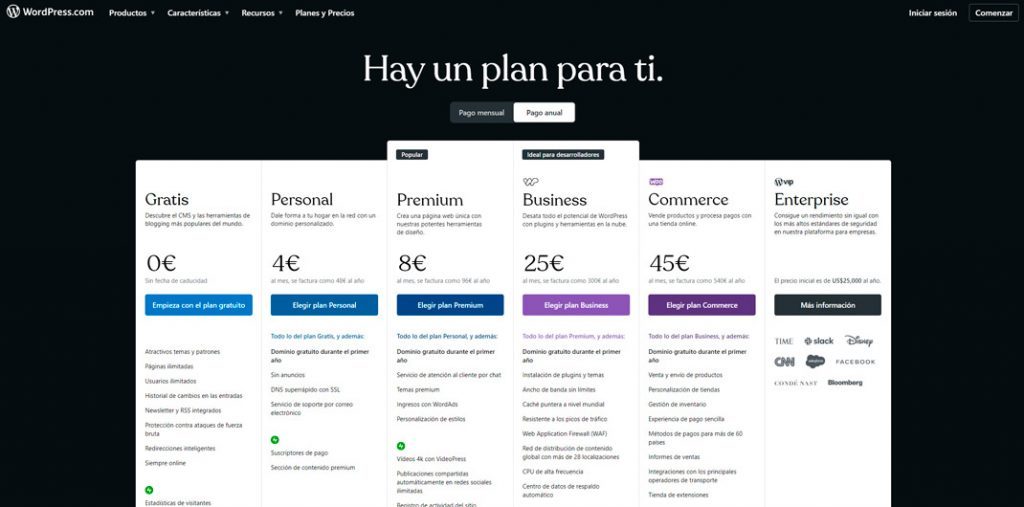 precios crear web wordpress