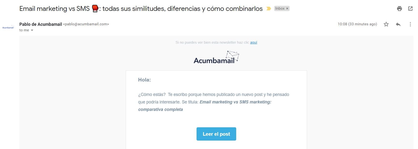 captar clientes con un email cercano