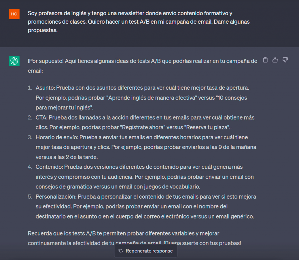 prompts de chatgpt para email marketing